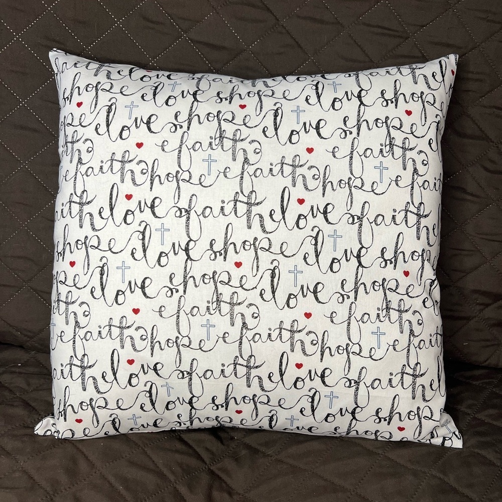 Hand Crafted Accent Pillow Cover 18”x18” Throw Pillow Cover Only Black White - Picture 1 of 5